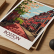 Boston Retro Travel Illustration