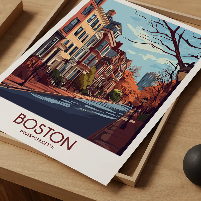 Boston Retro Travel Illustration