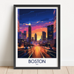 Boston Retro Travel Illustration