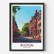 Boston Retro Travel Illustration