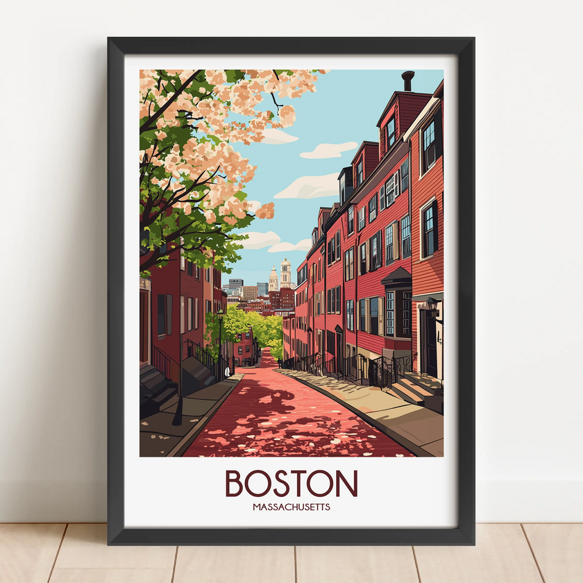 Boston Vintage Style Print