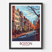 Boston Vintage Style Print
