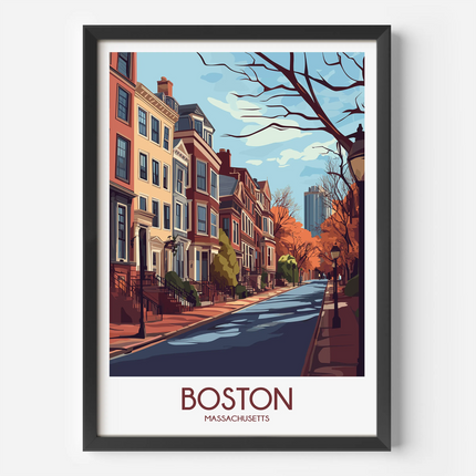 Boston Vintage Style Print