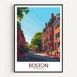 Boston Vintage Style Print