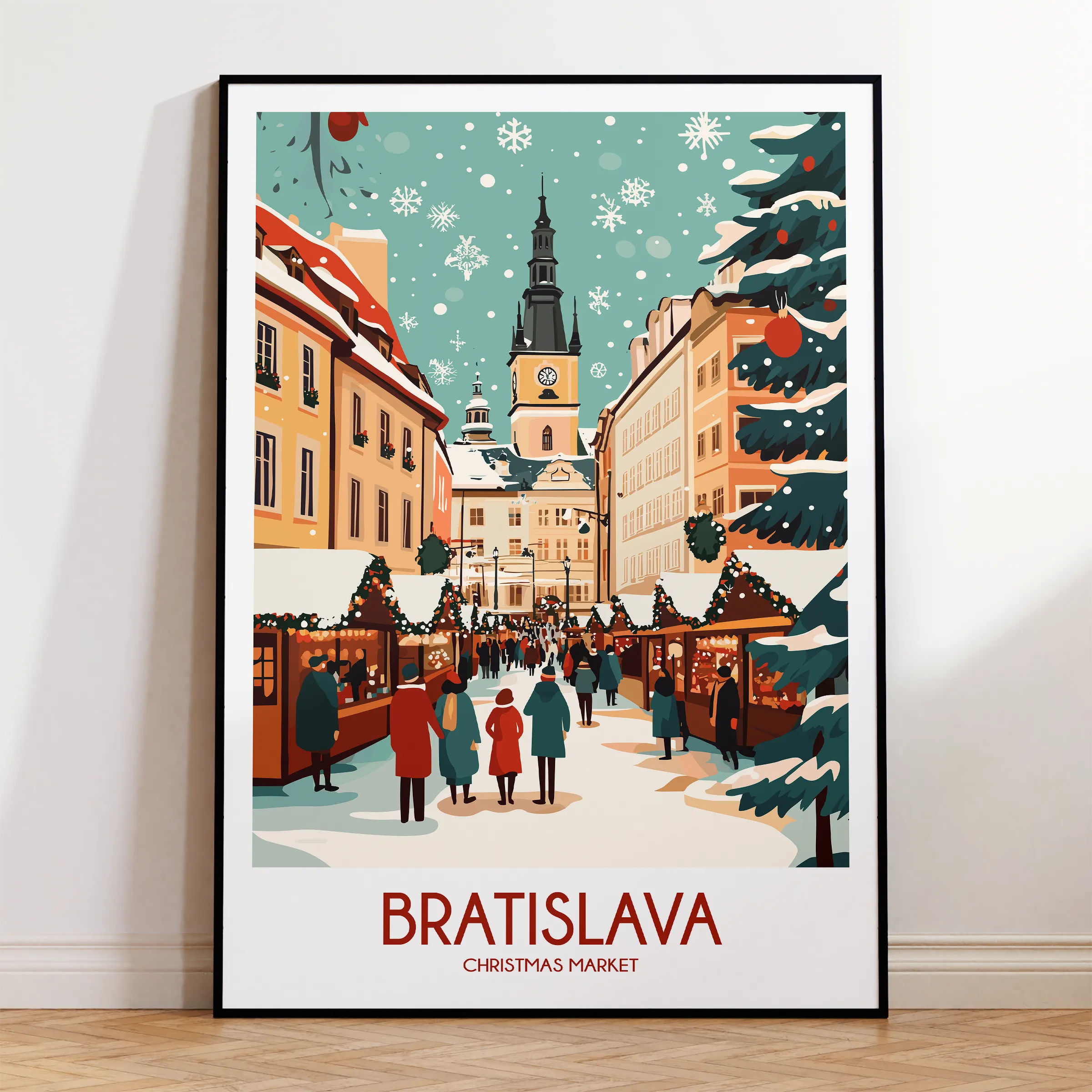 Bratislava Retro Travel Illustration