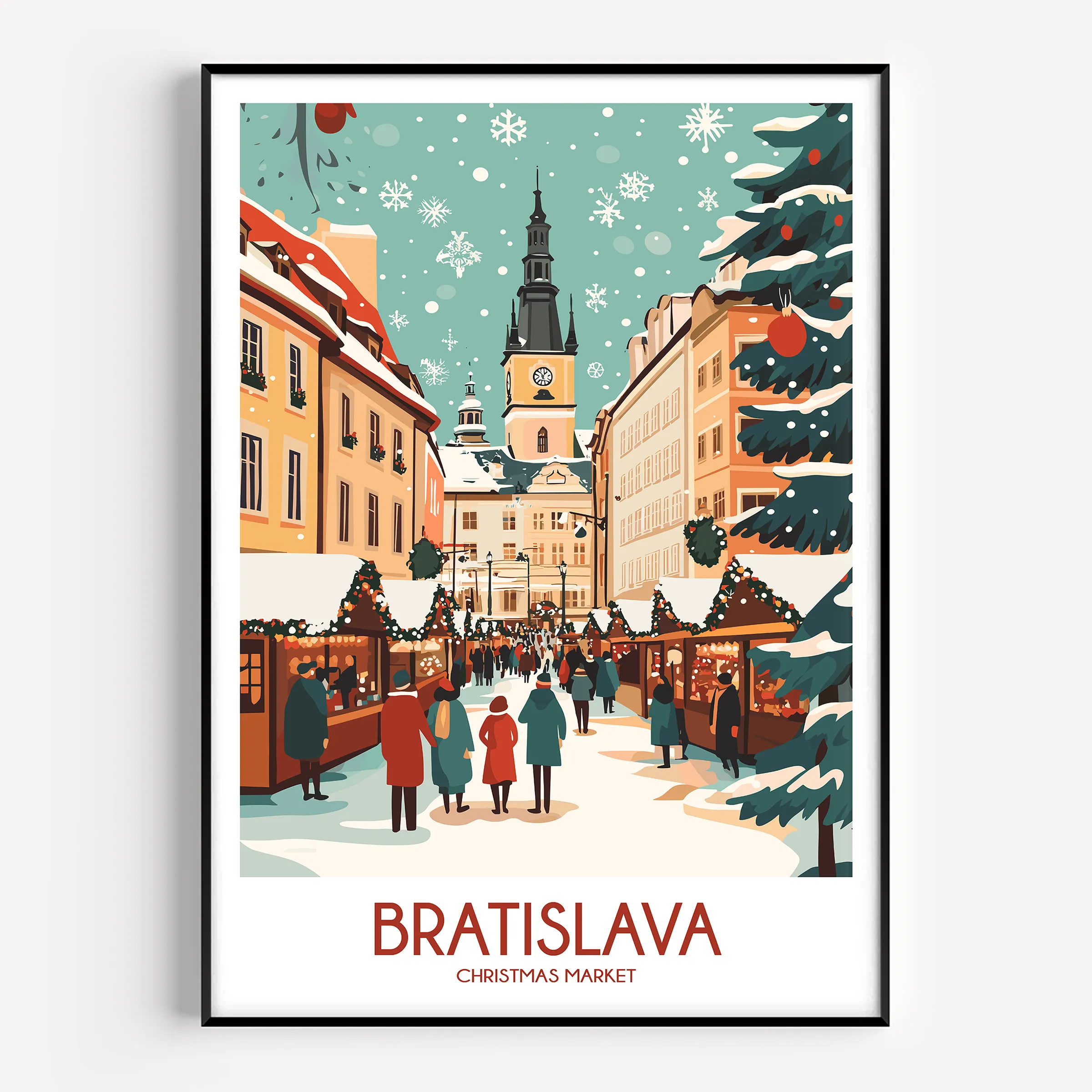 Bratislava Vintage Style Print