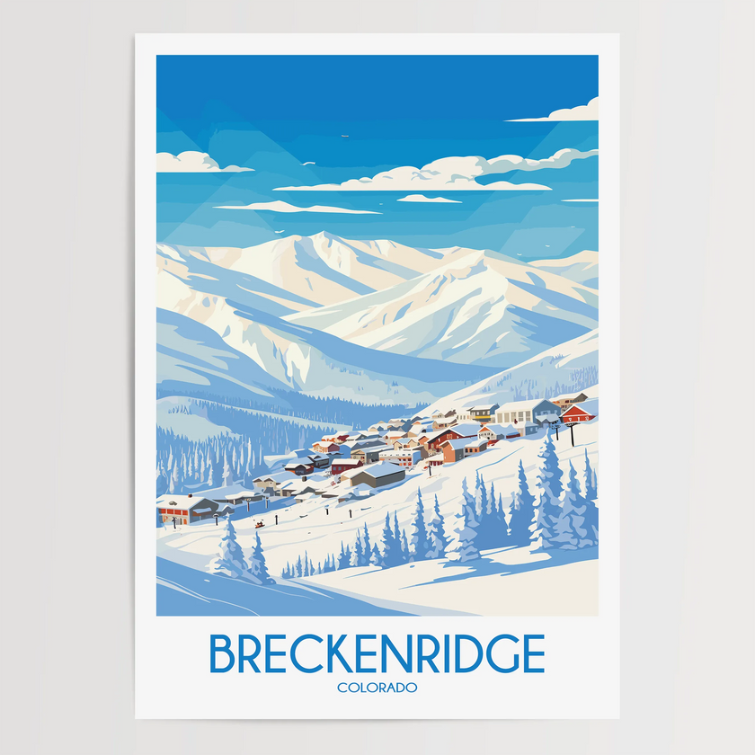Breckenridge Modern Travel Poster