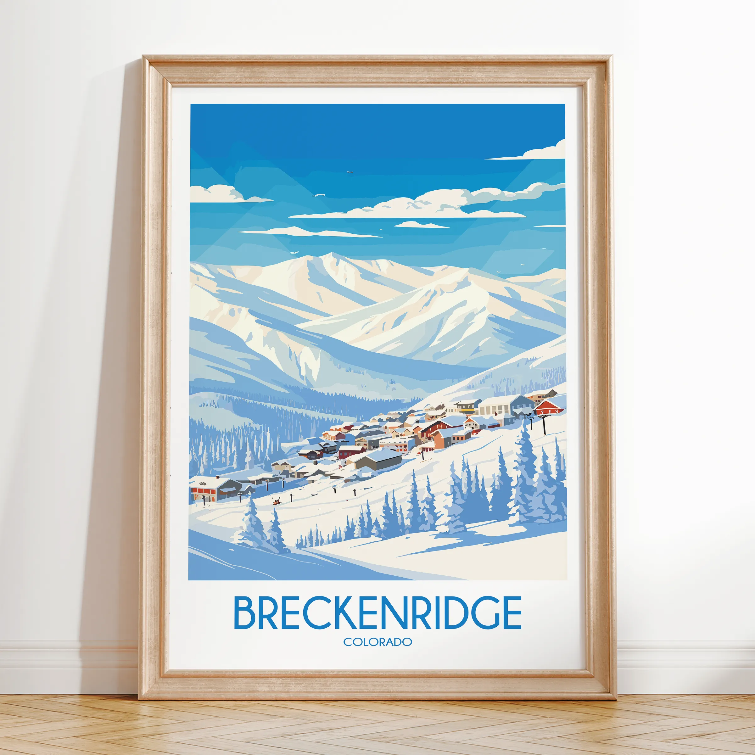 Breckenridge Retro Travel Illustration