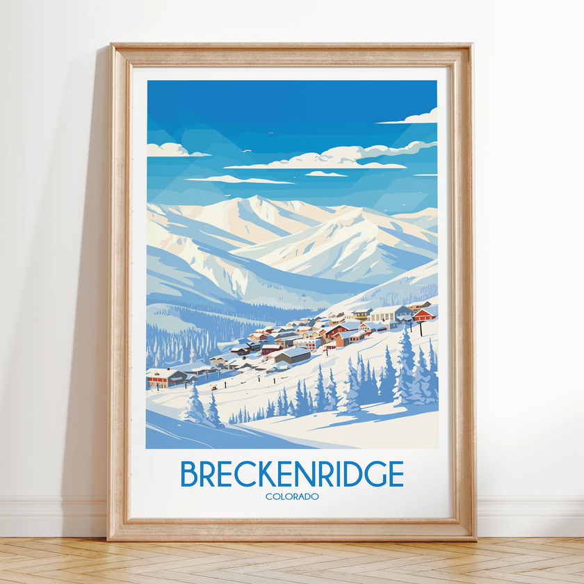 Breckenridge Retro Travel Illustration
