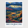 Brecon Beacons Modern Travel Poster