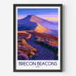 Brecon Beacons Modern Travel Poster