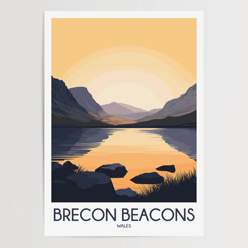 Brecon Beacons Scenic Landscape Art