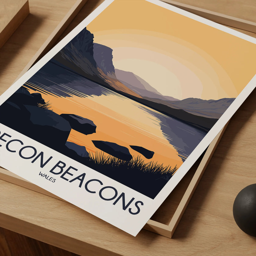 Brecon Beacons Vintage Style Print