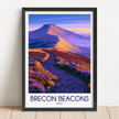 Brecon Beacons Vintage Style Print
