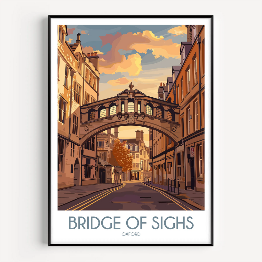 Bridge Of Sighs Modern Travel Poster