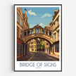 Bridge Of Sighs Modern Travel Poster
