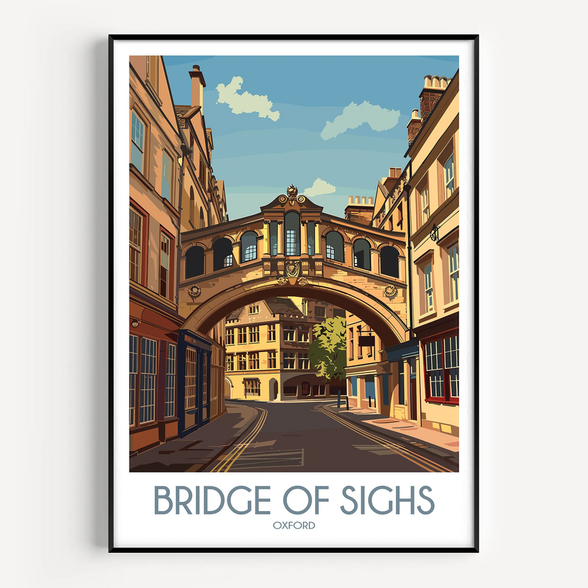 Bridge Of Sighs Modern Travel Poster