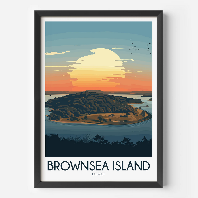 Brownsea Island Modern Travel Poster
