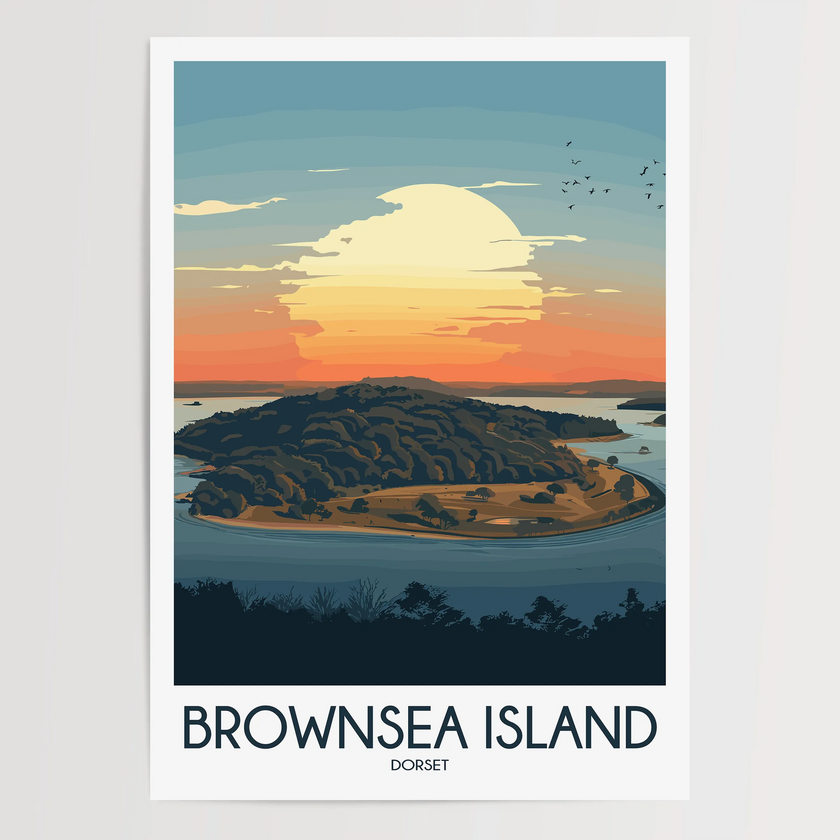 Brownsea Island Vintage Style Print