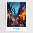 Bruges Modern Travel Poster