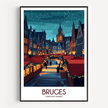 Bruges Modern Travel Poster