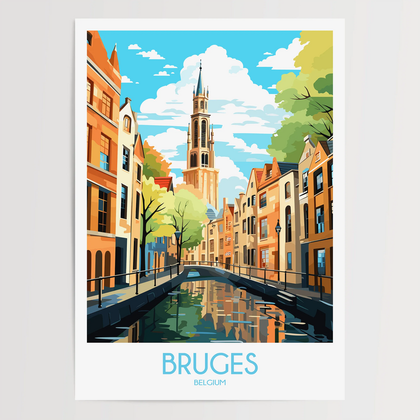 Bruges Scenic Landscape Art