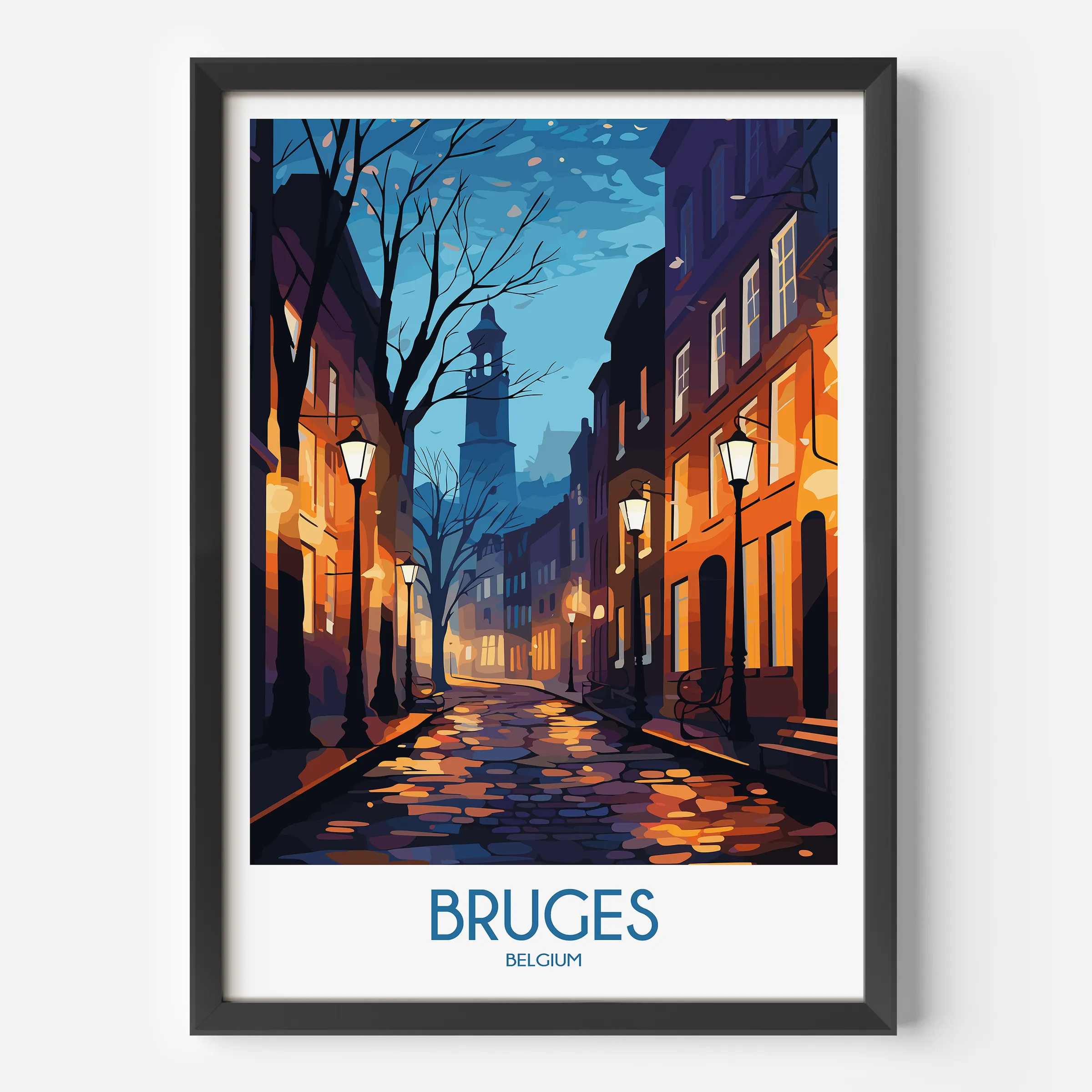 Bruges Scenic Landscape Art