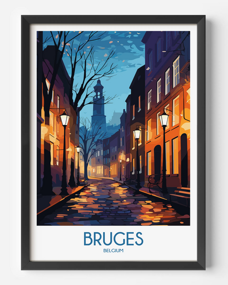 Bruges Scenic Landscape Art