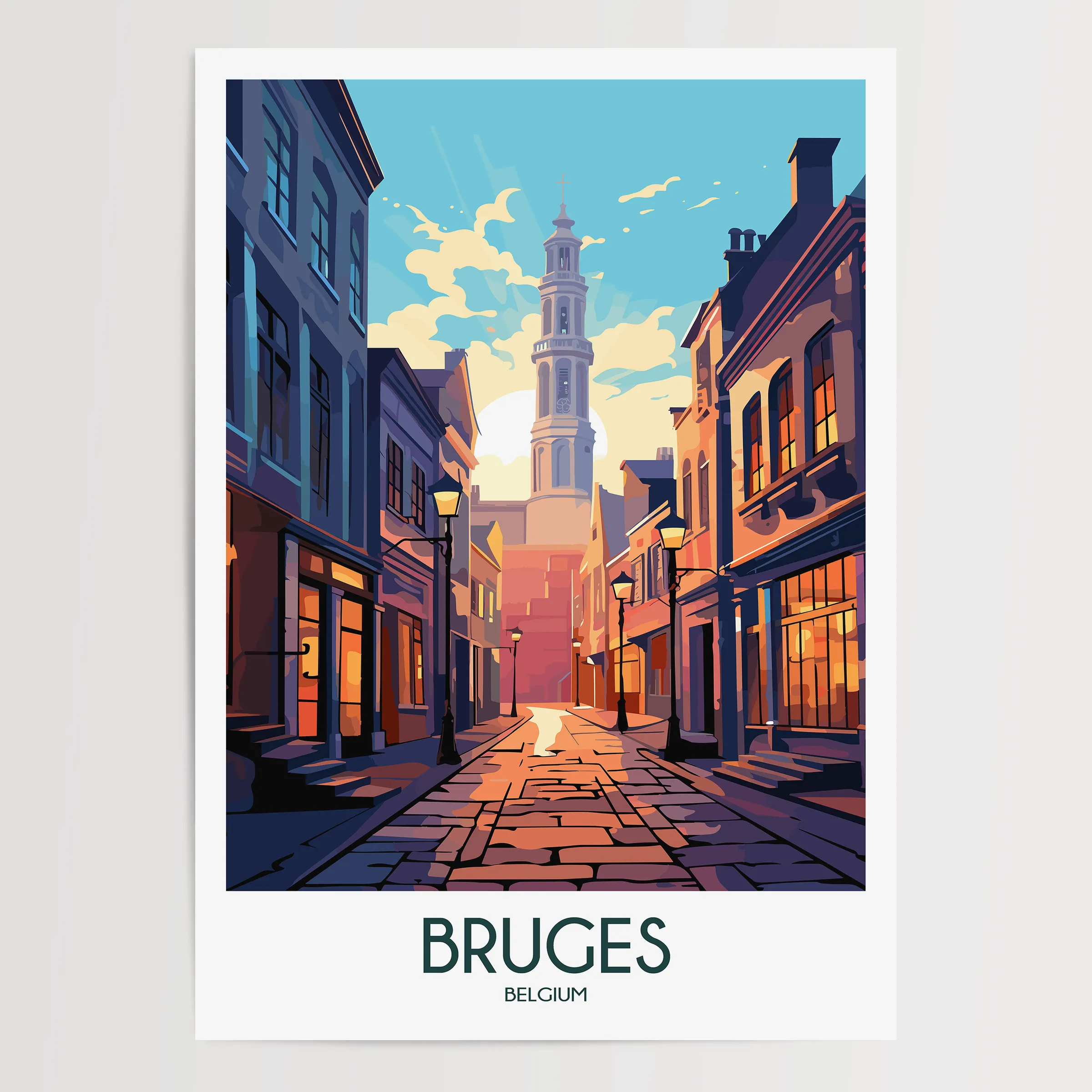 Bruges Souvenir Poster Print