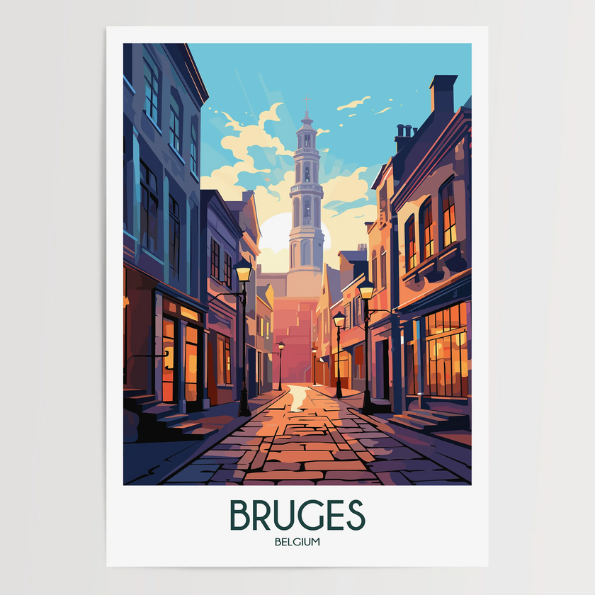 Bruges Souvenir Poster Print