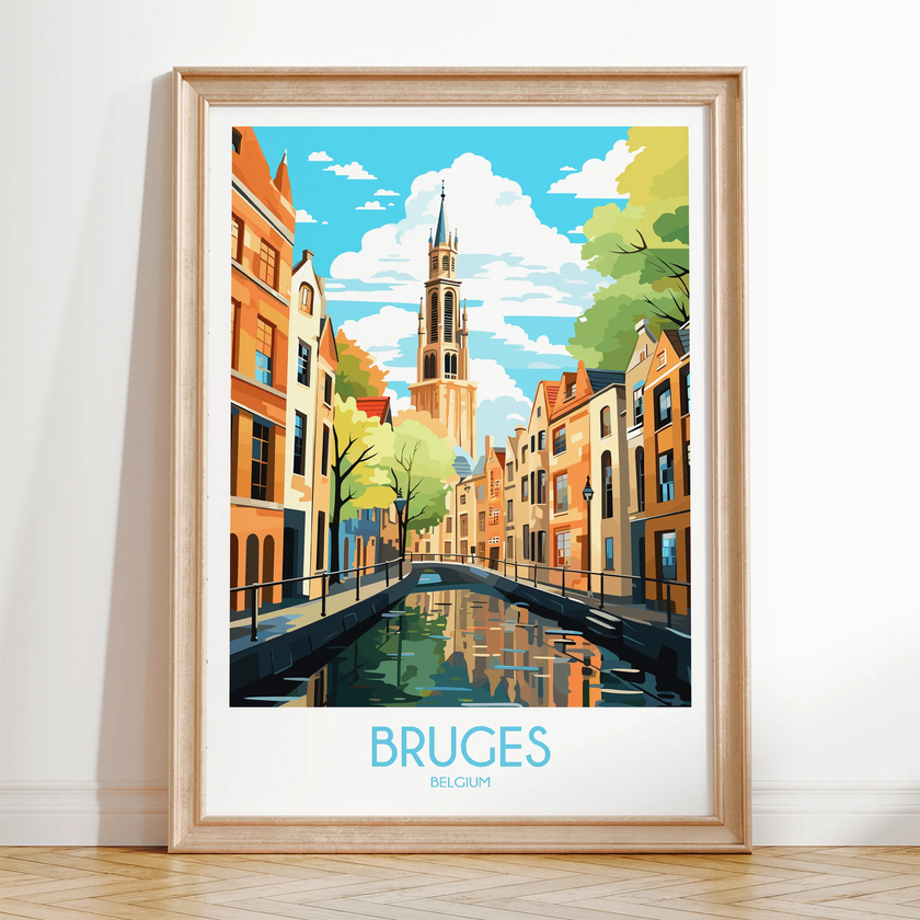 Bruges Vintage Style Print