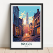 Bruges Vintage Style Print