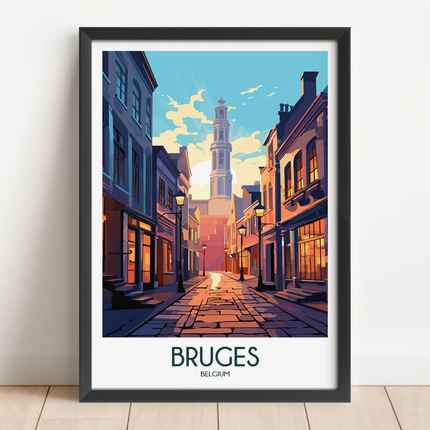 Bruges Vintage Style Print