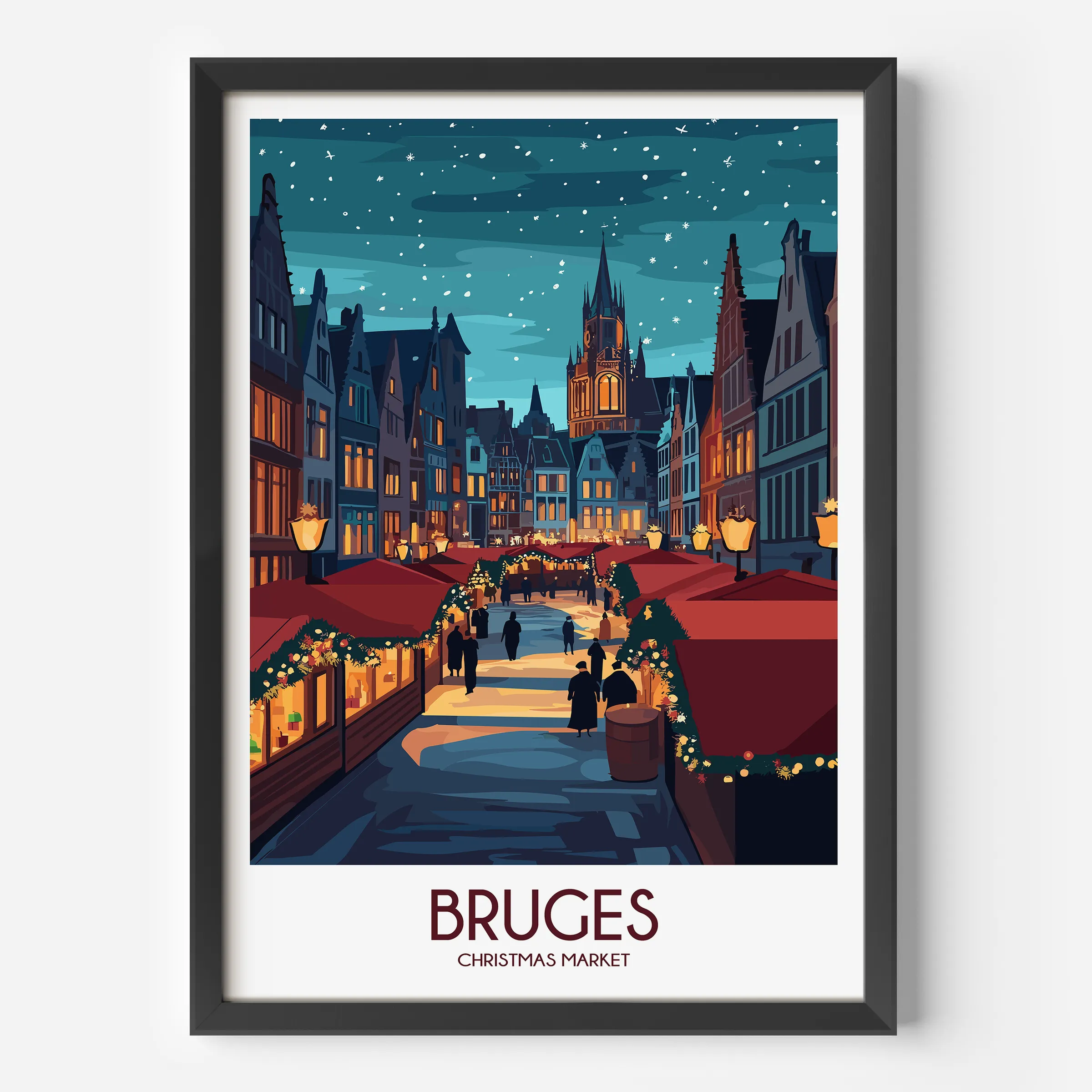 Bruges Vintage Style Print