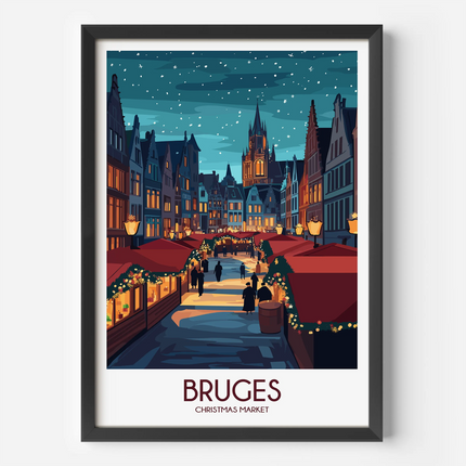 Bruges Vintage Style Print