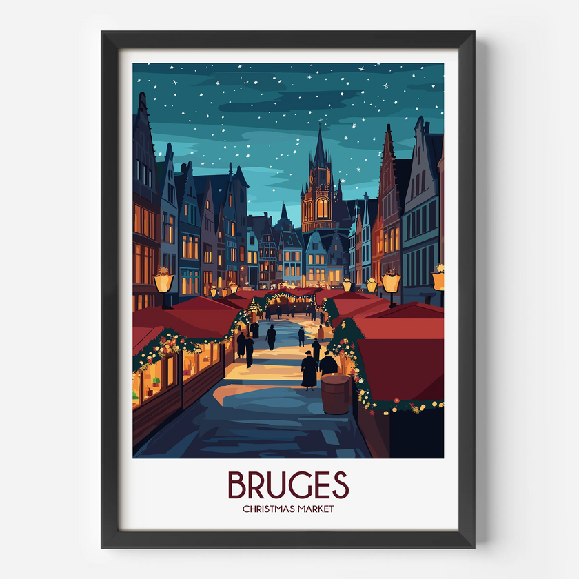 Bruges Vintage Style Print