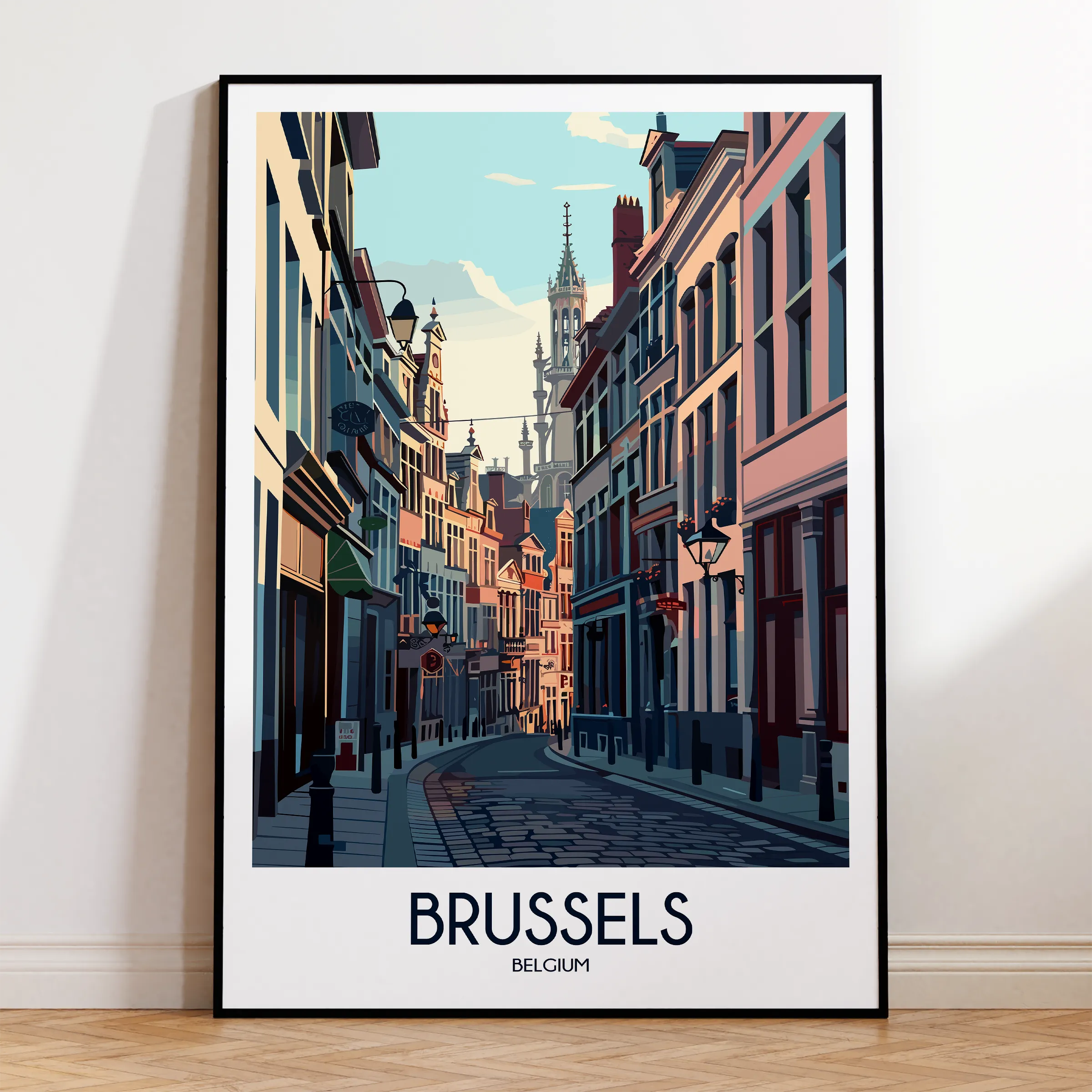 Brussels Modern Travel Poster