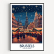 Brussels Modern Travel Poster
