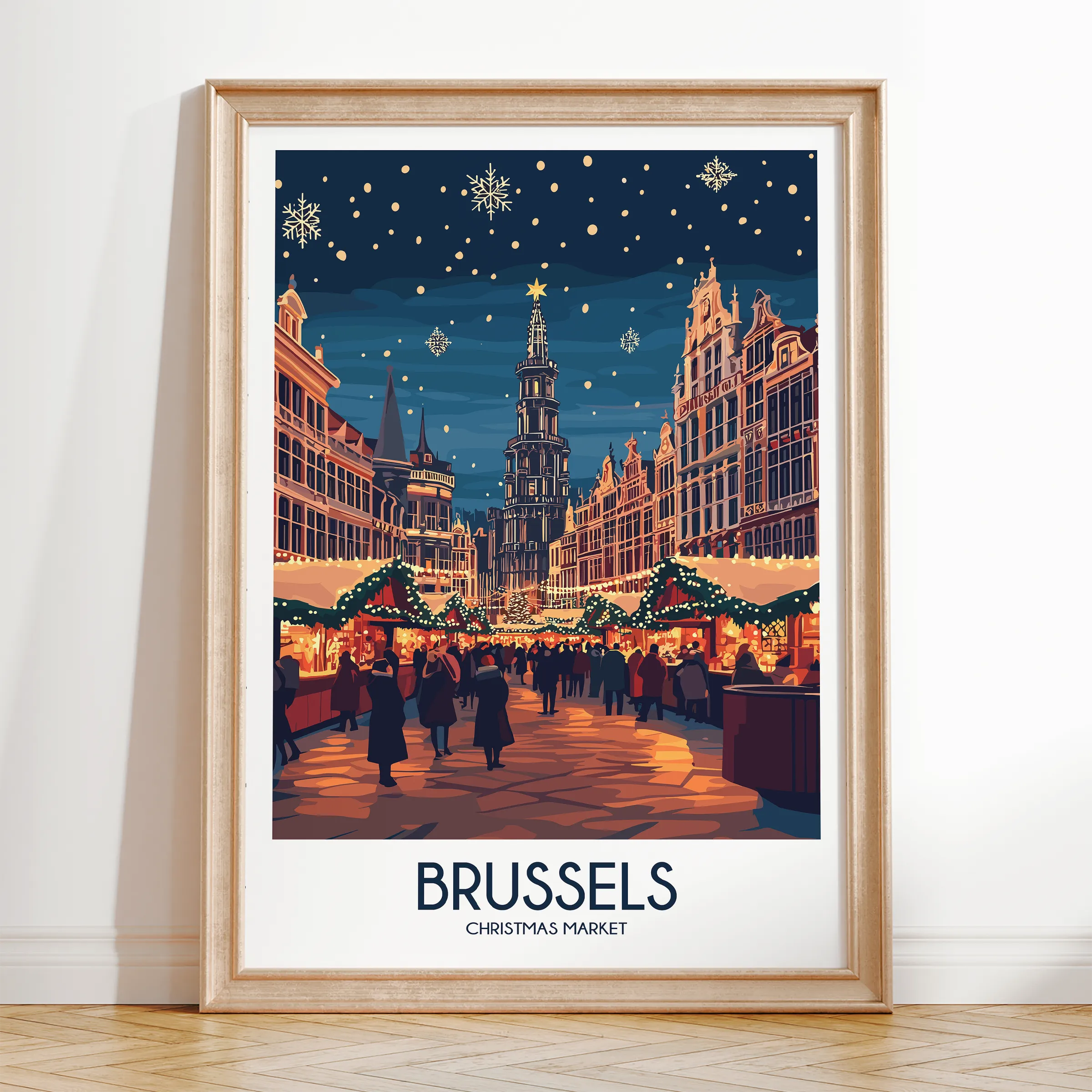 Brussels Retro Travel Illustration