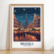 Brussels Retro Travel Illustration