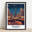 Brussels Vintage Style Print