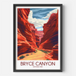 Bryce Canyon Retro Travel Illustration