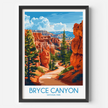 Bryce Canyon Retro Travel Illustration