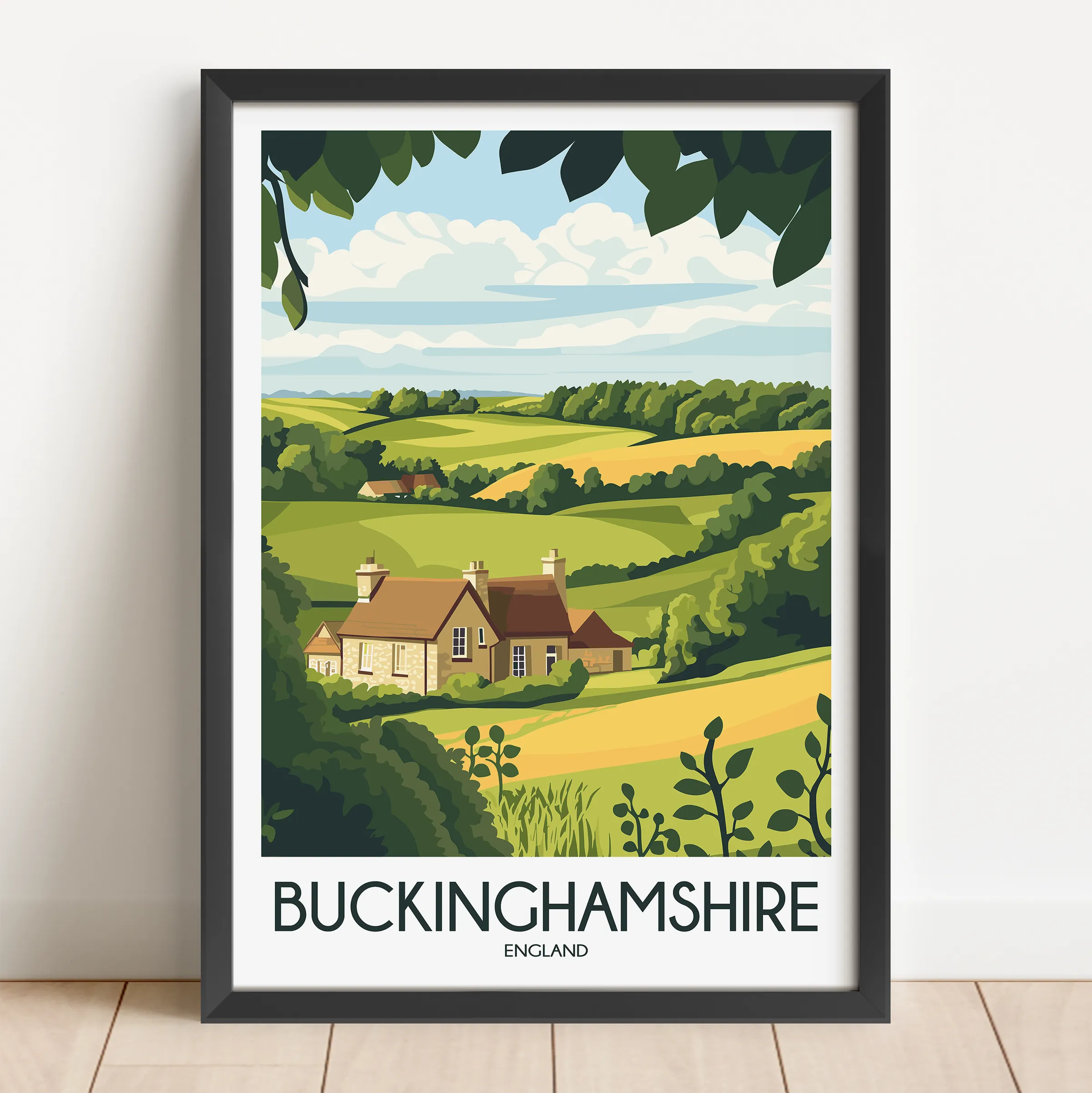 Buckinghamshire Modern Travel Poster