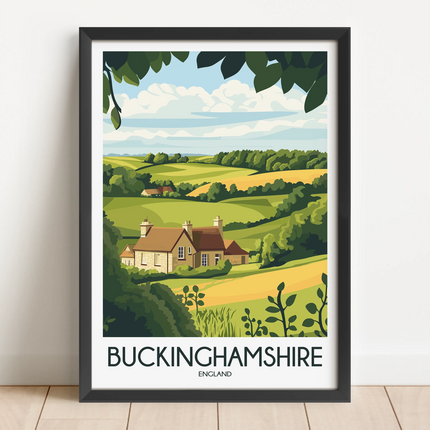 Buckinghamshire Modern Travel Poster