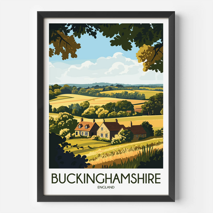 Buckinghamshire Modern Travel Poster