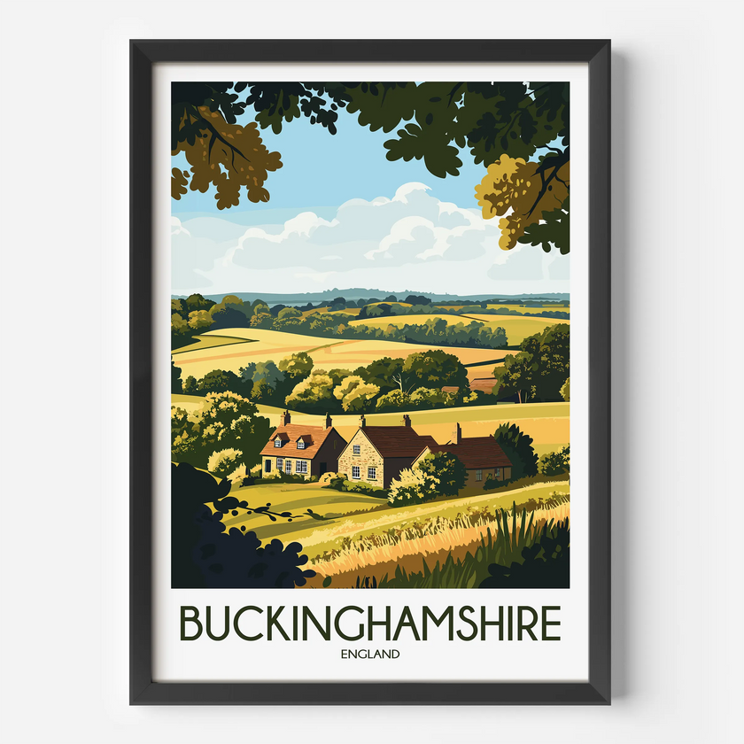 Buckinghamshire Modern Travel Poster