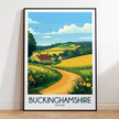 Buckinghamshire Modern Travel Poster