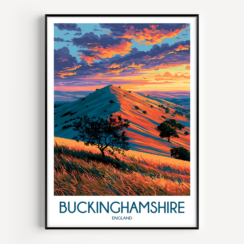 Buckinghamshire Modern Travel Poster