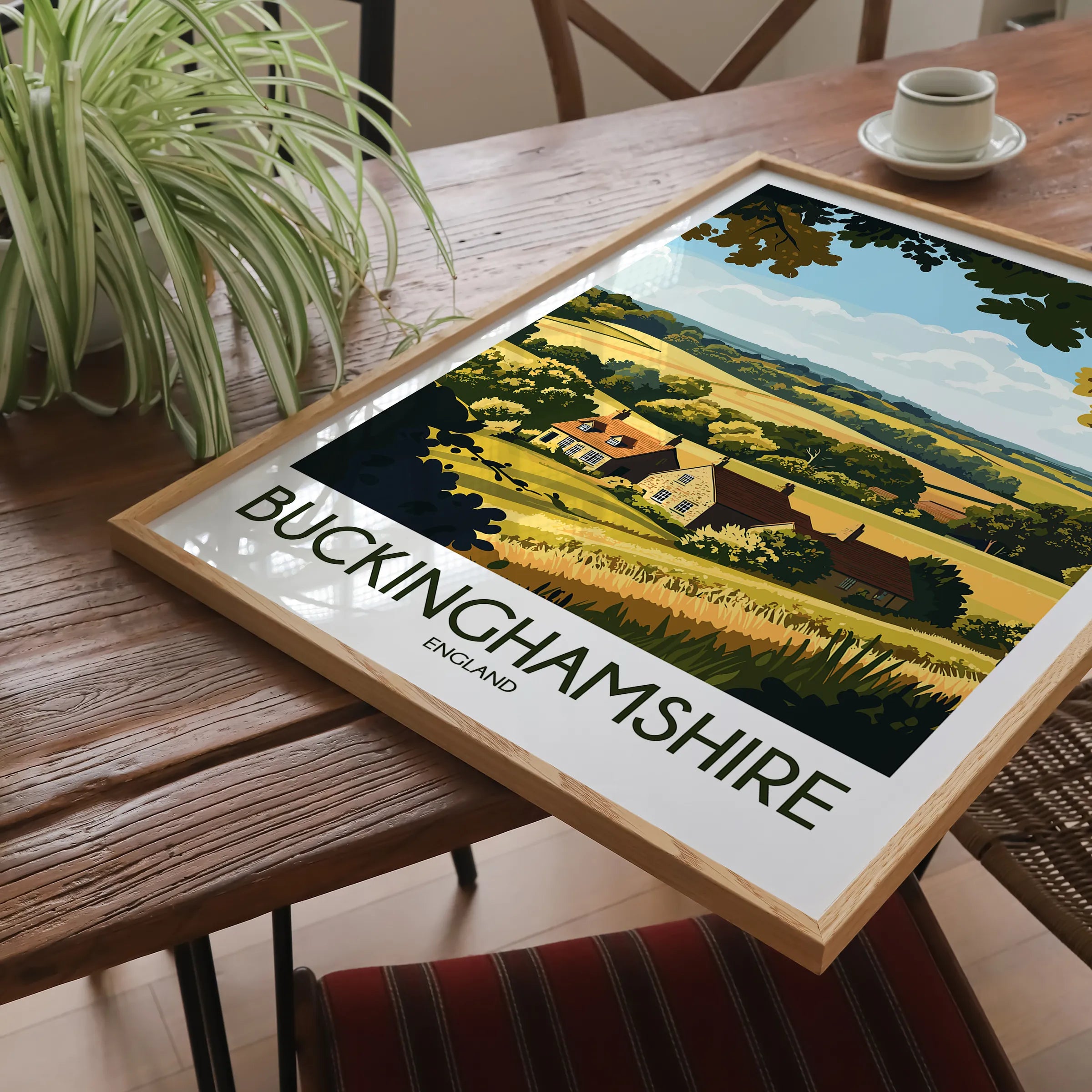 Buckinghamshire Retro Travel Illustration